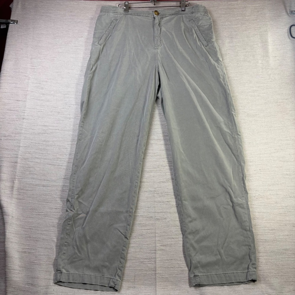 Marine Layer Saturday Pants XL Faded Olive Relaxed Straight Leg Elastic Waist
